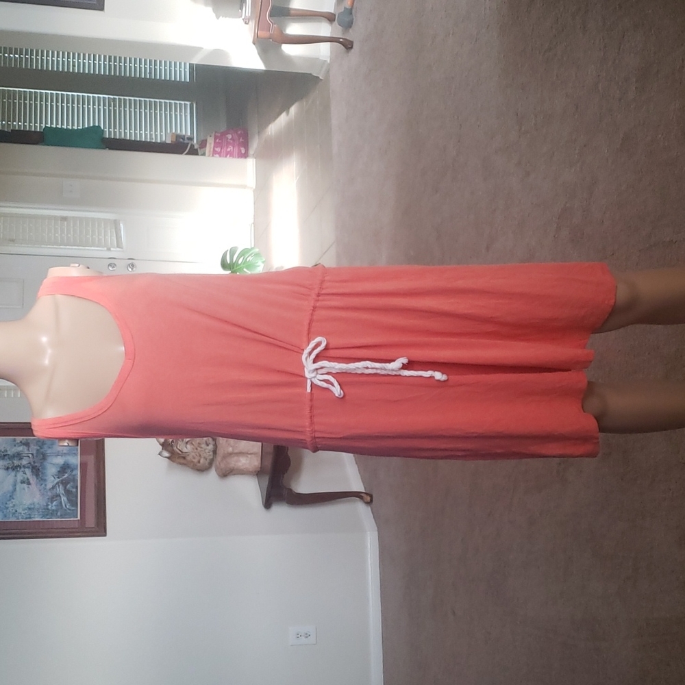 Banana Republic L super soft breezy jersey dress rope tie